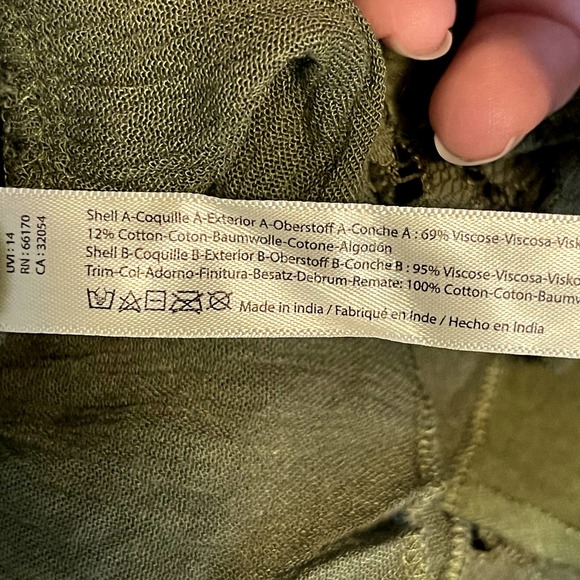 Free People Green Olive Sparrow Adella Camisole NWT Size Medium - Picture 9 of 9